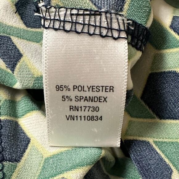 MERONA Dress Womens Size XS Green Mod Retro Disco Style Stretch - Picture 5 of 5